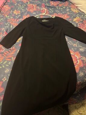 Talbots Black Midi Sheath Dress